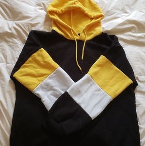 Womens Yellow, Black, and White hoodie